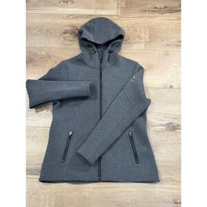 Sunice Womens Full Zip Hooded Jacket Charcoal Gray Hawkshead Logo Large